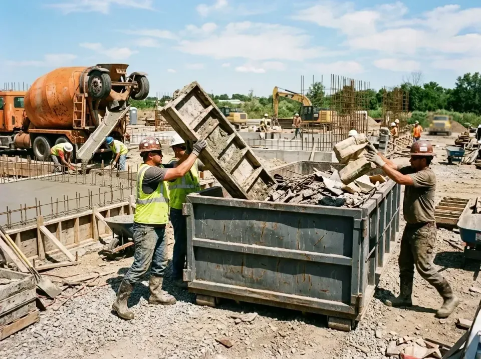 concrete-contractor-job-site-b-008 — featured hero banner, Cheap Roll-off Dumpster Rentals in United States
