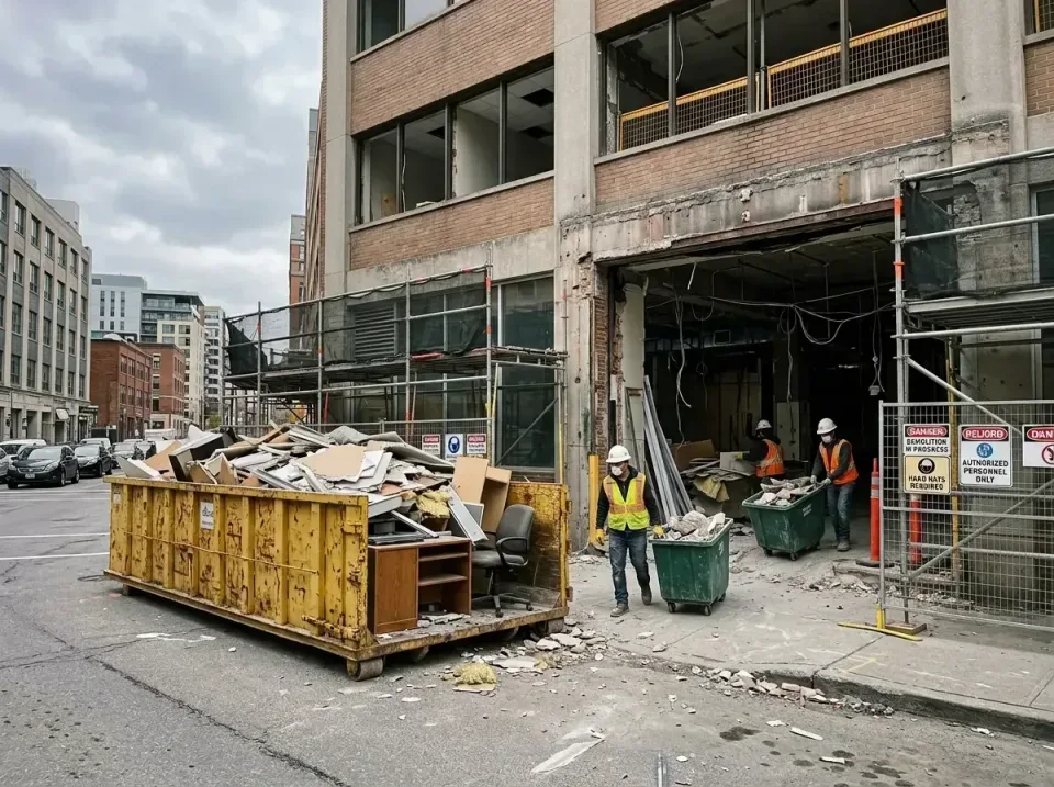 office-building-demolition-int-005 — professional installation, Cheap Roll-off Dumpster Rentals in United States