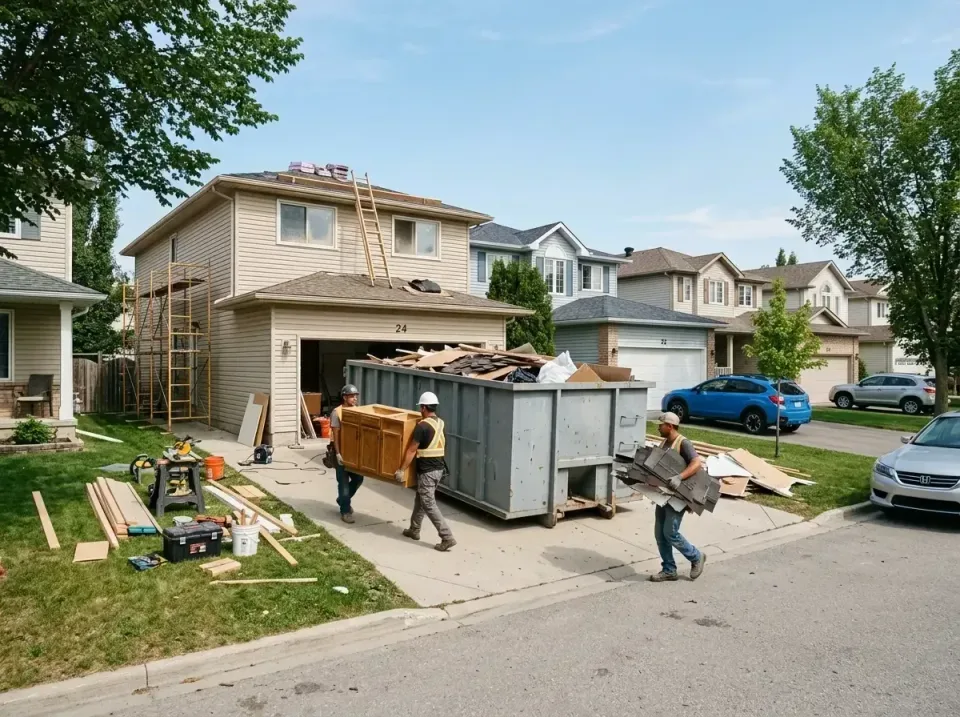 residential-neighborhood-home-007 — before and after result, Cheap Roll-off Dumpster Rentals in United States